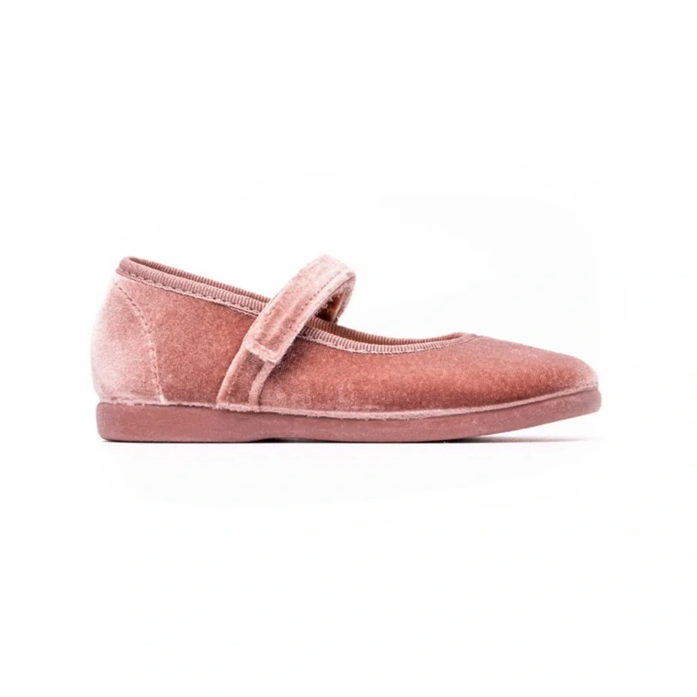 Childrenchic Cassie Rose Velvet Mary Jane Shoes